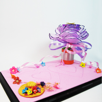 母親節公仔場景-清新粉嫩歐式鄉村草帽